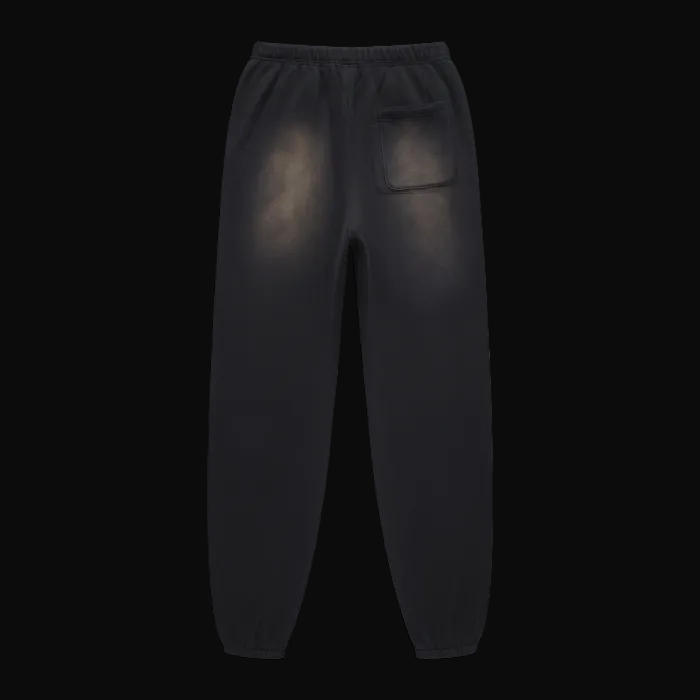 Monkey Washed Pants - Black (Bleached)