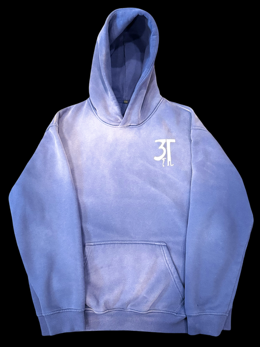 Monkey Washed Hoodie - Royal Blue