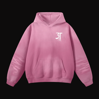 Monkey Washed Hoodie - Rose Pink