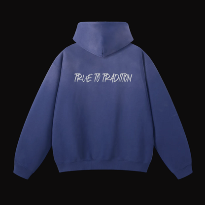 Monkey Washed Hoodie - Royal Blue